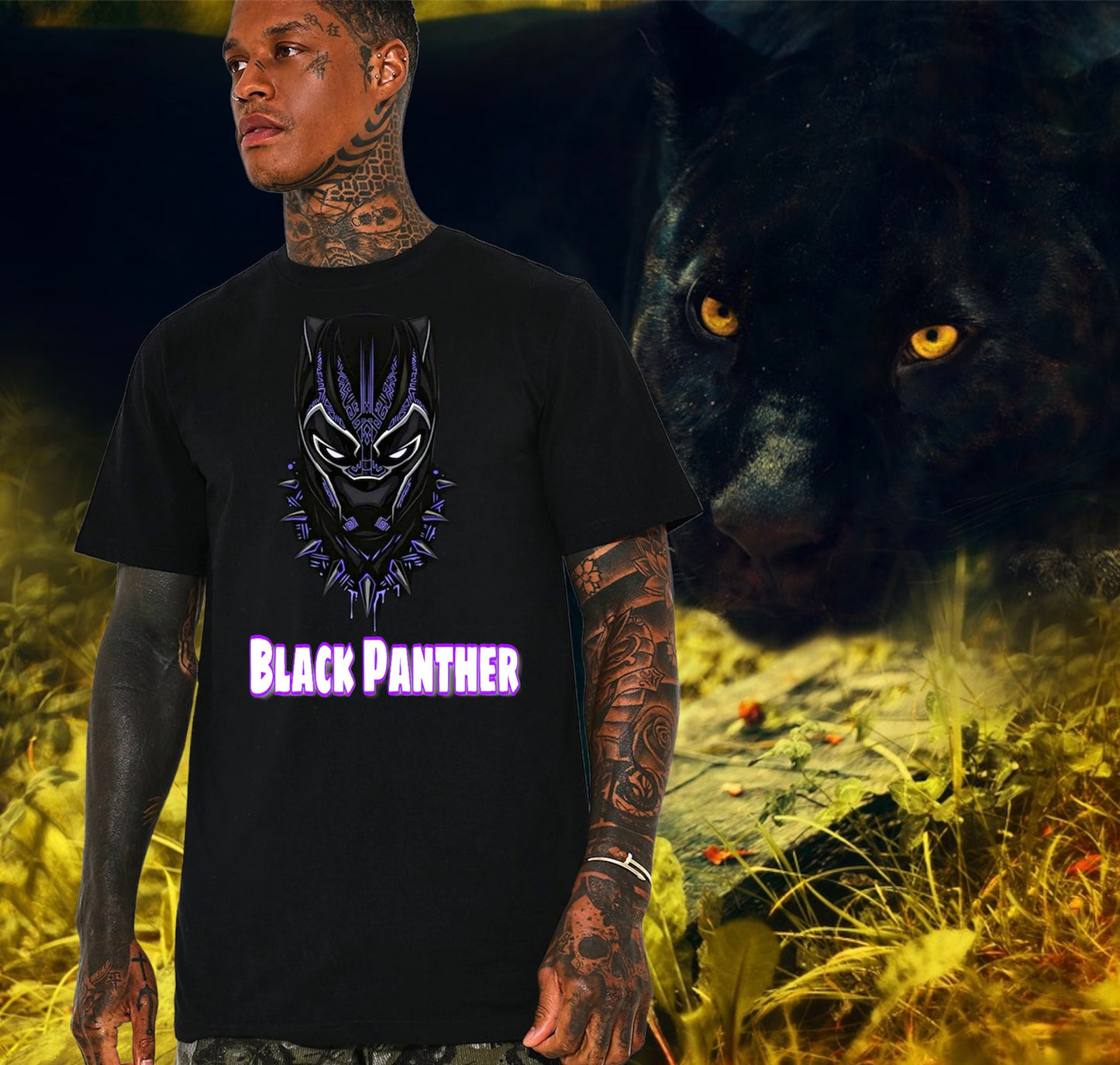 Black Panther Purp (Black Shirt)